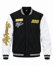 Chamarra Varsity Banda MS – Negro y Blanco