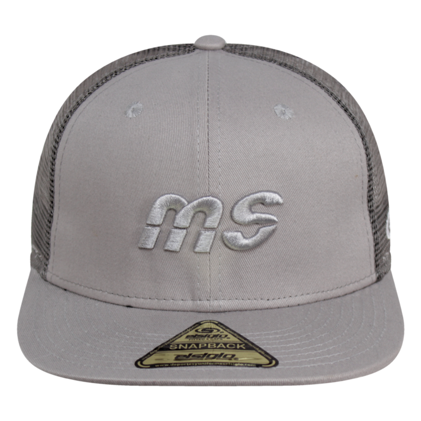 Gorra MS - Snapback Malla Gris