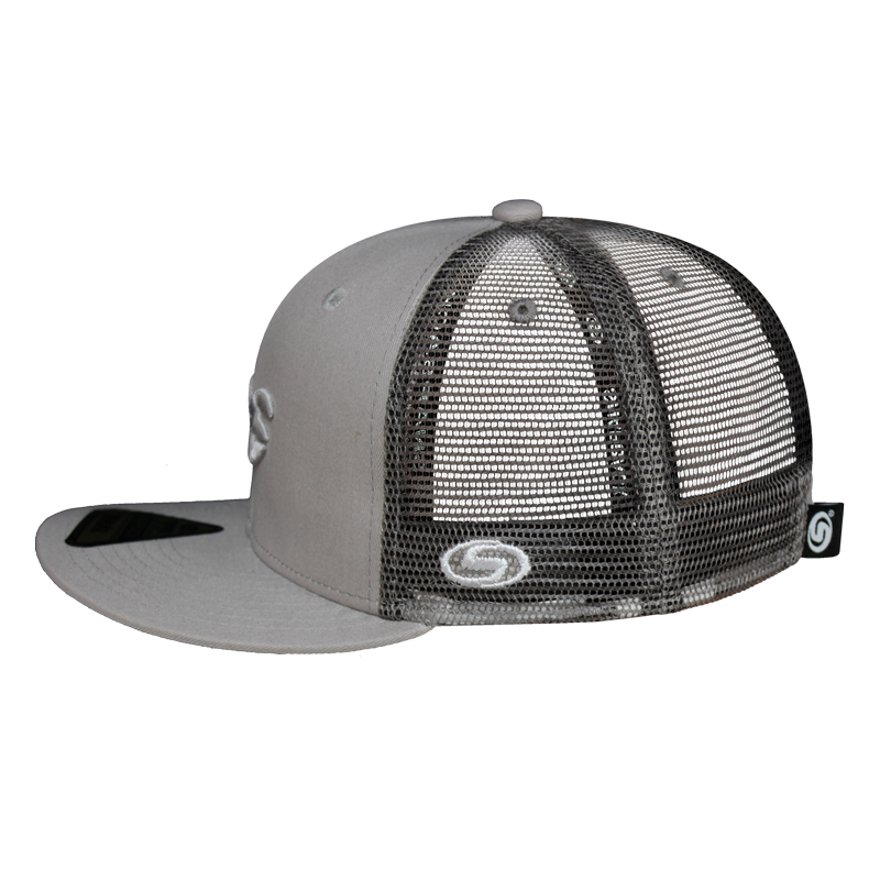 Gorra MS - Snapback Malla Gris