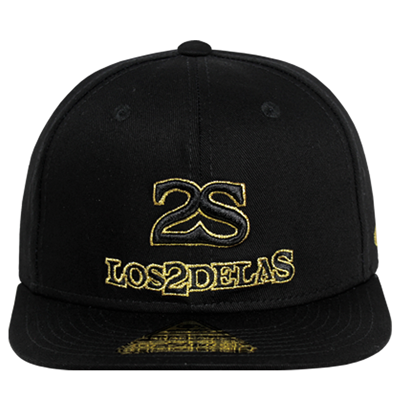 Gorra L2S - Snapback Negro Contorno Dorado